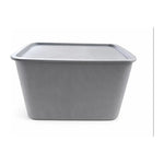 X3 Caja Cesta Organizadora Plastica Con Tapa Apilable 24ltrs