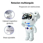Proyector Lámpara Luz LED Galaxia Astronauta De Mesa Blanco