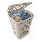 Canasto De Plastico Para Ropa Sucia Con Tapa Cesto 45litros