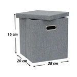 X2 Caja Organizadora Con Tapa De Tela Plegable Pequeña