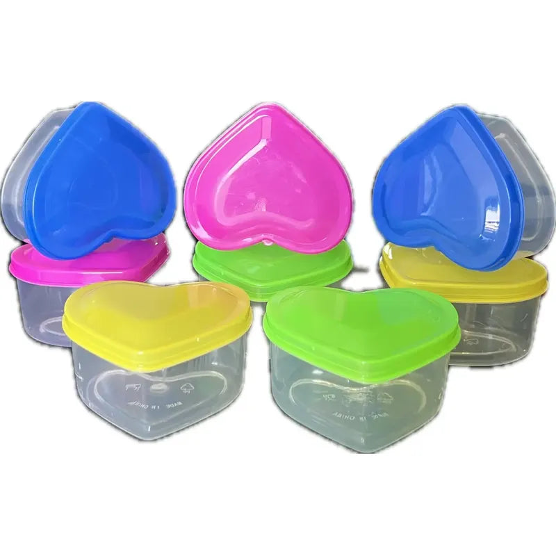 8mini Taper Corazon Contenedor Alimento Multiproposito Color Varios