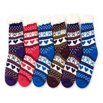 Pack 6 Par Calcetines Chiporro Mujer Térmicos Antideslizante Varios Lazos Y Corazones 37-41