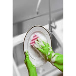 Guantes De Cocina Limpieza Impermeable Largos Multiuso Verde