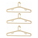 3 Ganchos Colgadores Plásticos 52cm Para Chaquetas Biege