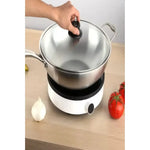 Tapas De Vidrio Y Anti Salpicadura Olla Sarten 18 Cm Negro