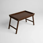 Bandeja Desayuno Con Patas Plegable Para Cama Sofa De Bambu Marrón Oscuro