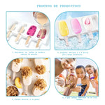 Molde De Helado Silicona Paleta Reutilizables Color