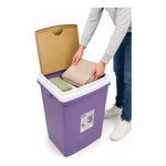 Caja Organizadora Contenedor De Plastico 70 Litros Multiusos Violeta Lisa