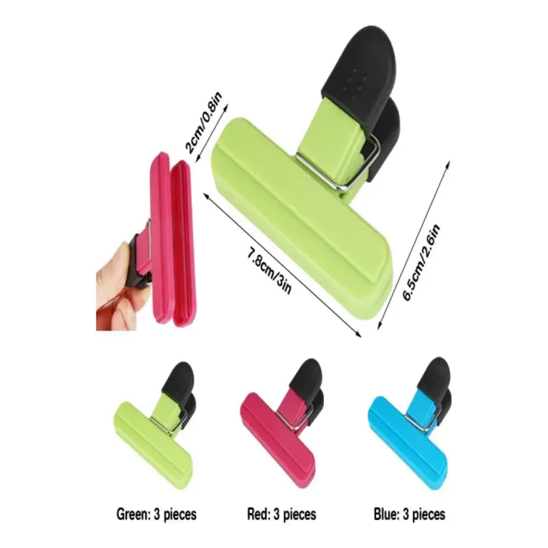 Clips Bolsas Sellado Fácil Alimentos Conservación Cocina