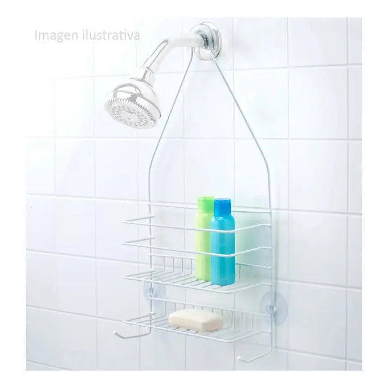 Organizador De Ducha 2 Niveles Colgador Para Ducha Blanco