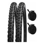 X2 Neumáticos + 2 Camaras Bicicleta Aro 26 X 2.125 Plegables Caluga Mixta / Semi Agresivo