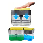 Caja Dispensadora De Jabón Líquido + Esponja Cocina Lavaloza