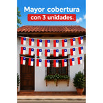 X3 Banderines Decorativos Guirnaldas De Papel Chile Patrias Bandera Chile Papel