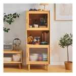 Estante Gabinete De Bambu Para Hogar De 3 Niveles 50x130 Cm Madera Claro