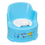 Baño Pelela Bacinica Infantil Con Respaldo Asiento Removible Azul Niño