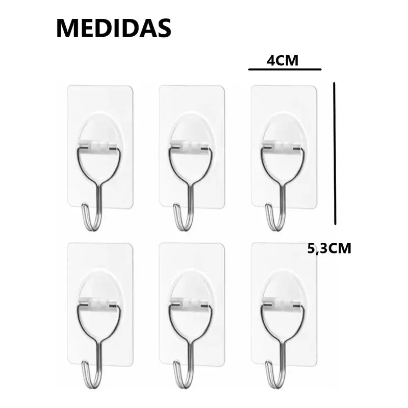 Ganchos De Pared Autoadhesivo Multiuso Colgador 12 Piezas