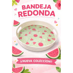 Bandeja Redonda De Servir De Melamina Diseños Con Asas  30cm