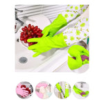 Guantes De Cocina Limpieza Impermeable Largos Multiuso Verde
