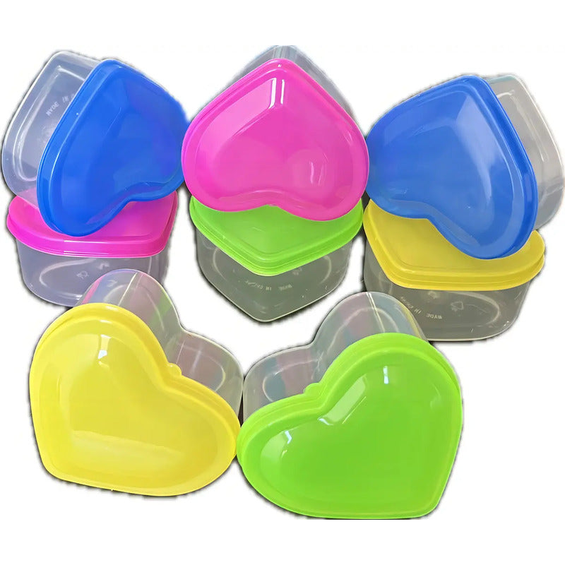 8 Mini Taper Corazon Contenedor Alimento Multiproposito Color Varios