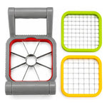 Cortador De Verduras Multifuncional Manual Con 3 Cuchillas Gris