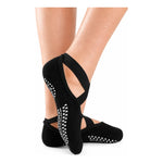 Calcetines Antideslizantes Para Yoga Pilates Danza Gimnasia Negro Lisa 32-40