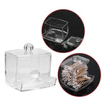 X2 Cajas Dispensadora De Hisopo Transparente De Acrílico Transparente Caja