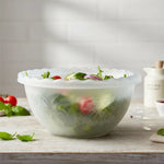 X2 Recipiente Ensalada Bowl Redondo Plastico Multiuso 1.5lts Transparente