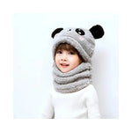 Gorro Con Bufanda Para Bebé Niña Niño Panda Algodon Invierno