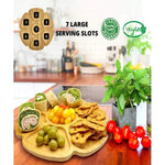 X3 Tabla  Para Servir Aperitivos Y Picoteo Bambú Picnic