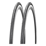 X2 Neumáticos Bicicleta Aro 700x23c Plegables + 2 Cámaras Negro Neumático Pistero