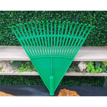 X2 Rastrillos Barre Hojas Plástico Para Jardín 20 Dientes Verde