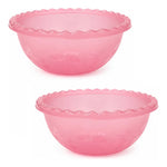 X2 Recipiente Ensalada Bowl Redondo Plastico Multiuso 3.5lts
