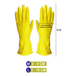 2 Pares De Guantes De Látex Para Lavar Limpieza Cocina 30cm Amarillo