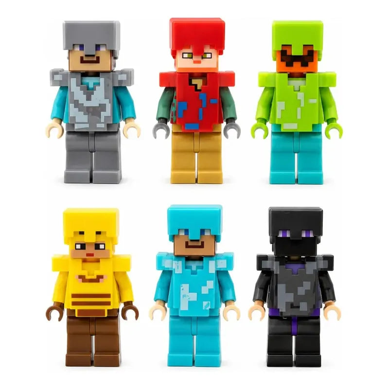 Set 6 Figuras Minecraft Figuras De Acción Para Armar 12 Accion