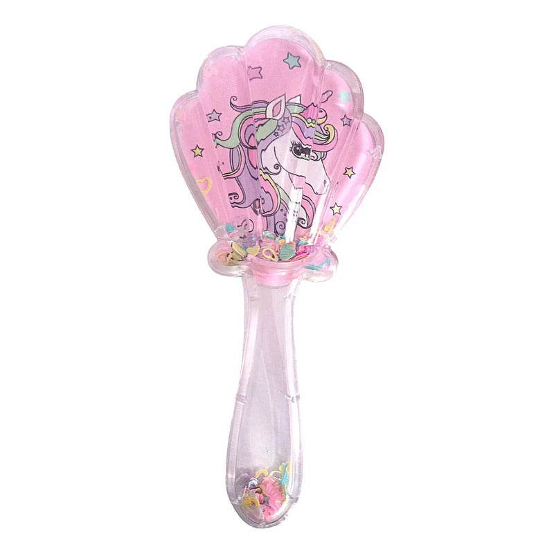 Cepillo Desenredante De Cabello Para Niñas Glitter Kawaii