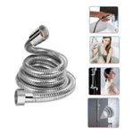 Manguera Ducha Flexible Extensible Acero Inoxidable 1,5mtrs Cromado Brillante