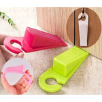 Par De Topes Para Puertas A Piso Con Gancho Color Verde