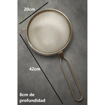 Cernidor Colador Escurridor Con Mango De Malla Acero 20cm Acero Inoxidable