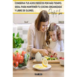 Set 5 Contenedores Conservación Frutas Verduras Refrigerador Cebolla-tomate-pimenton-ajo