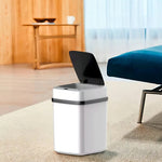 Basurero Con Sensor Automatico Inteligente Impermeable 13l Blanco