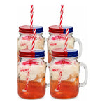 X4 Vaso De Vidrio Con Bombilla Para Celebrar Fechas Patrias Fechas Patrias