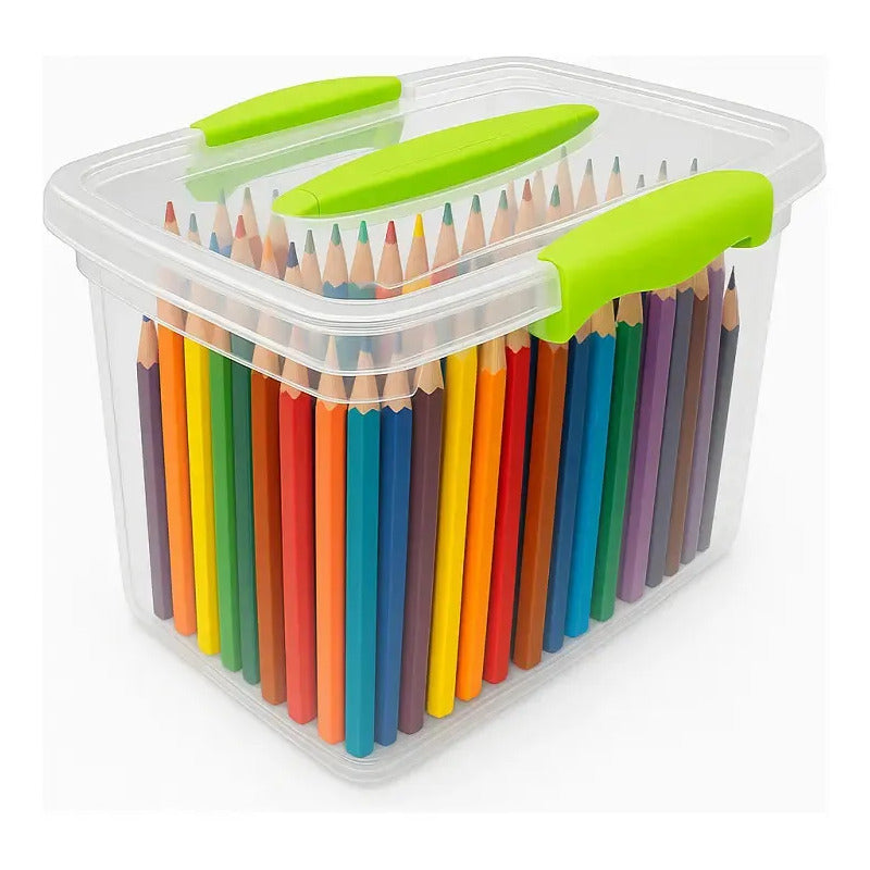 Caja Plastica Organizadora 6 Litros Transparente Tapa Wenco