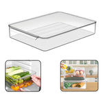 X2 Organizadora Refrigerador Con Tapa Contenedor Acrílico Transparente