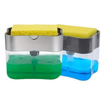 Caja Dispensadora De Jabón Líquido + Esponja Cocina Lavaloza