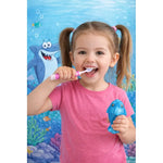 Cepillo Dental Para Pequeños Con Juguete Motivador Divertido Celeste