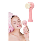 X2 Cepillo Limpieza Facial Exfoliante Doble Cara Manual