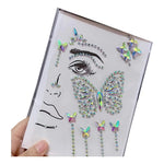 Pegatinas Gemas, Autoadhesivas Joyas Para La Cara Temporales
