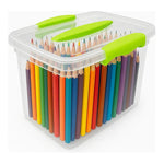 X5 Caja Organizadora 6 Litros Transparente Plastica Con Tapa