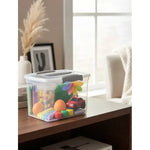 X2 Cajas Organizadora 6 Litros Transparente Con Tapa Platica