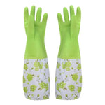 Guantes De Cocina Limpieza Impermeable Largos Multiuso Verde